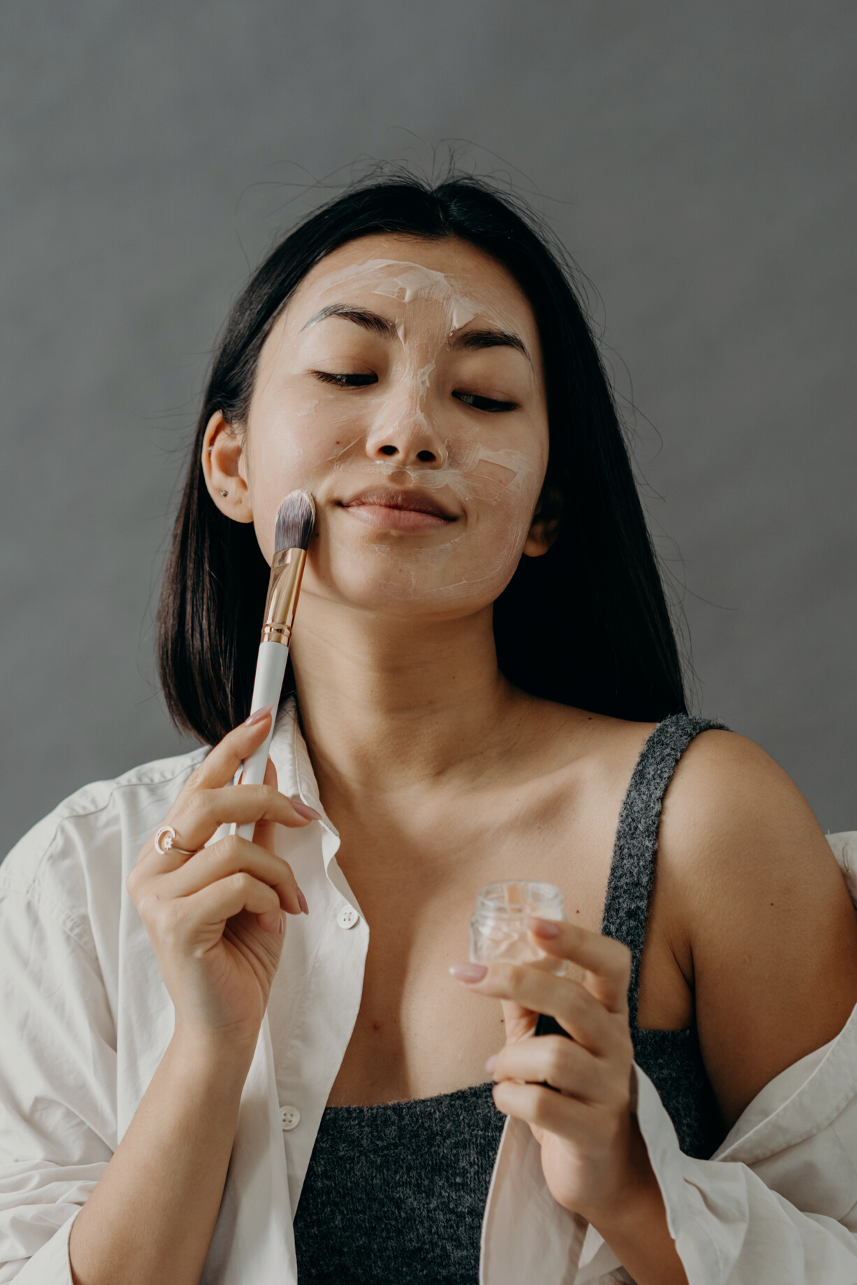 A Woman Doing Her Skin Care